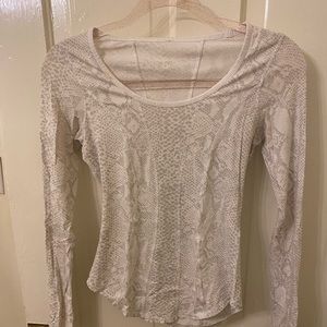 Lululemon long sleeve python print, size 2